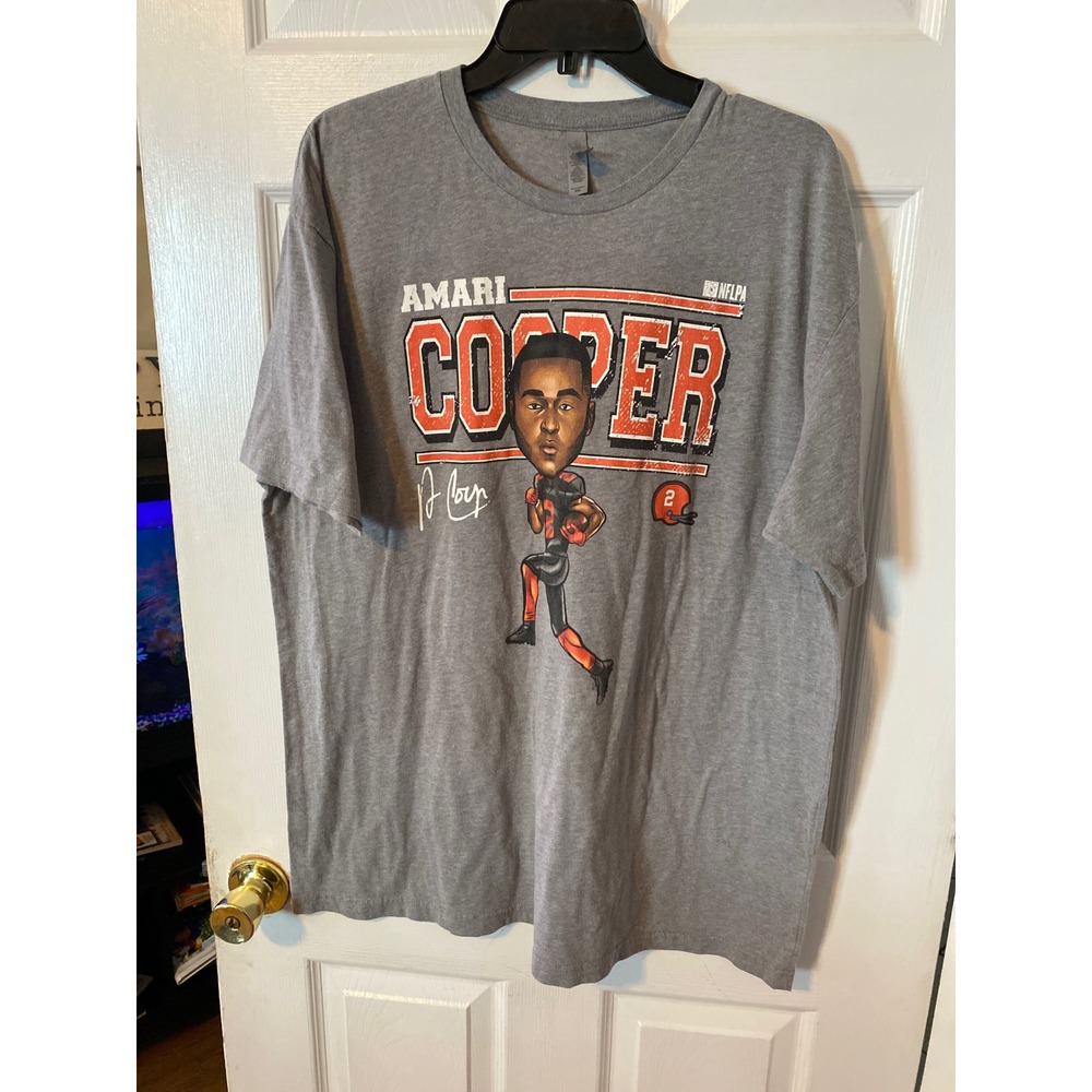 Next Level Amari Cooper Cleveland Browns Caricature Graphic T-Shirt Gray XXL